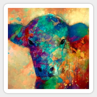 The Painted Cow Colorful Animal Art Sticker